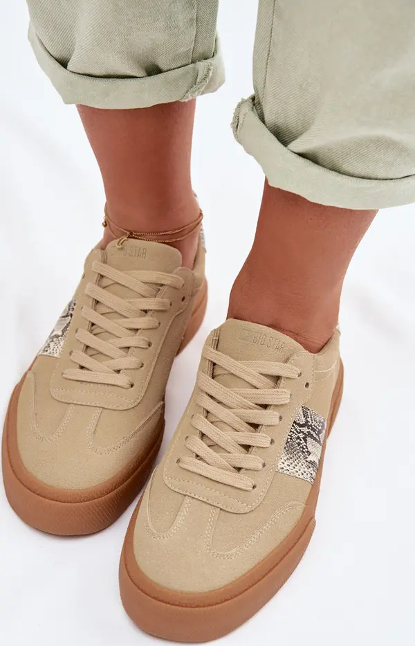 BIG STAR SHOES Дамски маратонки със змийски шарки Big Star