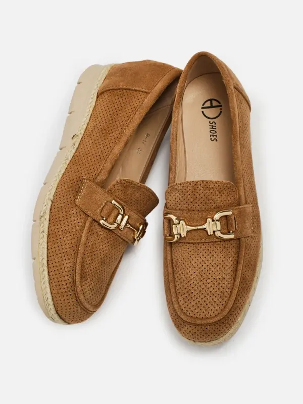 Resti Дамски мокасини от ековелур Charlis CAMEL