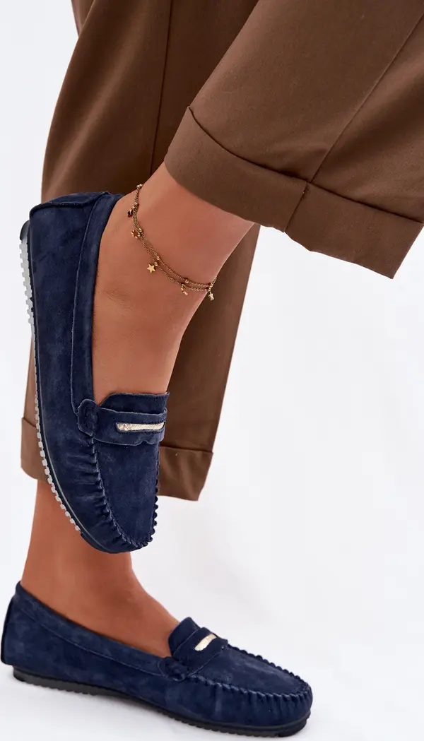 S. BARSKI Дамски мокасини от естествен велур S.Barski