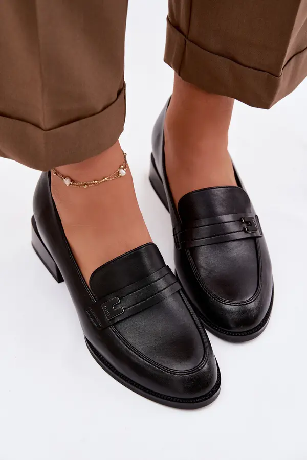 VINCEZA Дамски мокасини с блоков ток Vinceza