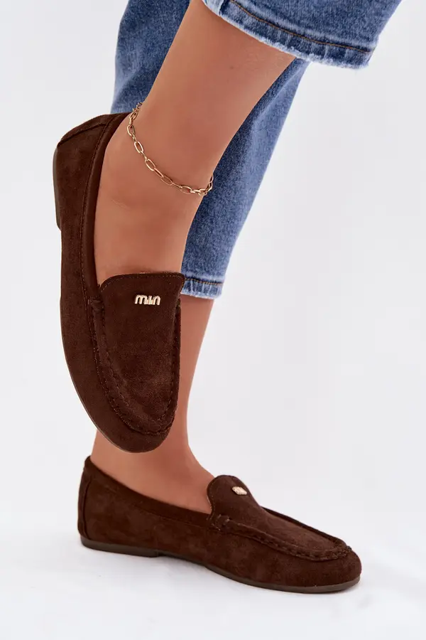 Boto Дамски мокасини с малък златен детайл