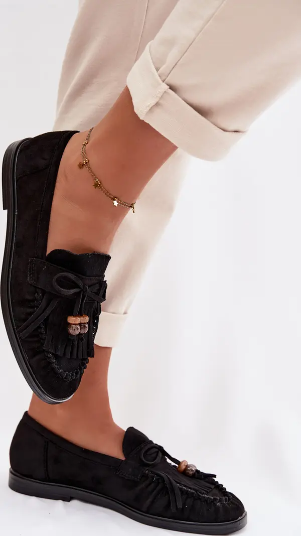 Boto Дамски мокасини с пискюли и мъниста Teressa