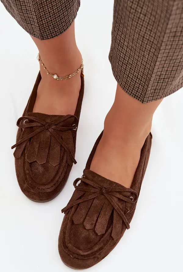 Boto Дамски мокасини с връзки и пискюли Glorina