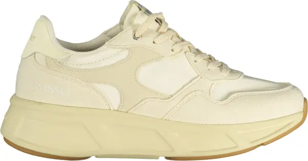 Twinset Дамски ниски маратонки в кремав цвят