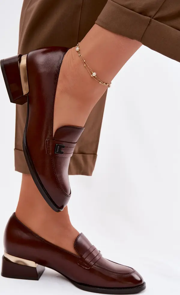 VINCEZA Дамски ниски обувки с блоков ток Vinceza