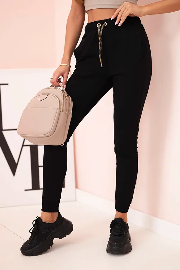 Kesi Дамски памучен карго панталон с джобове и верижка