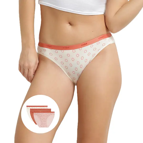 DIM Дамски памучни бикини DIM 3x