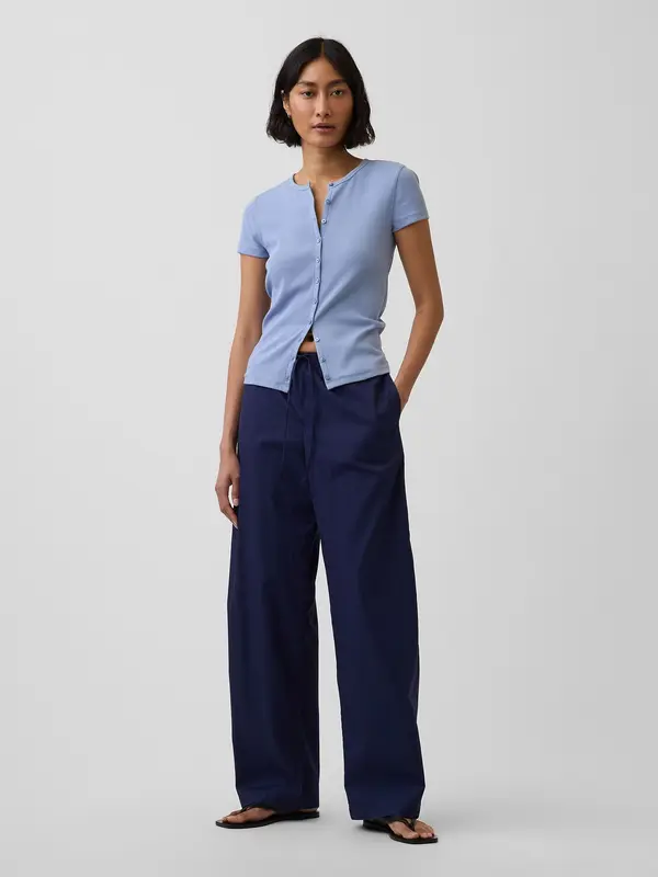 GAP Дамски панталон GAP Twill Easy Barrel