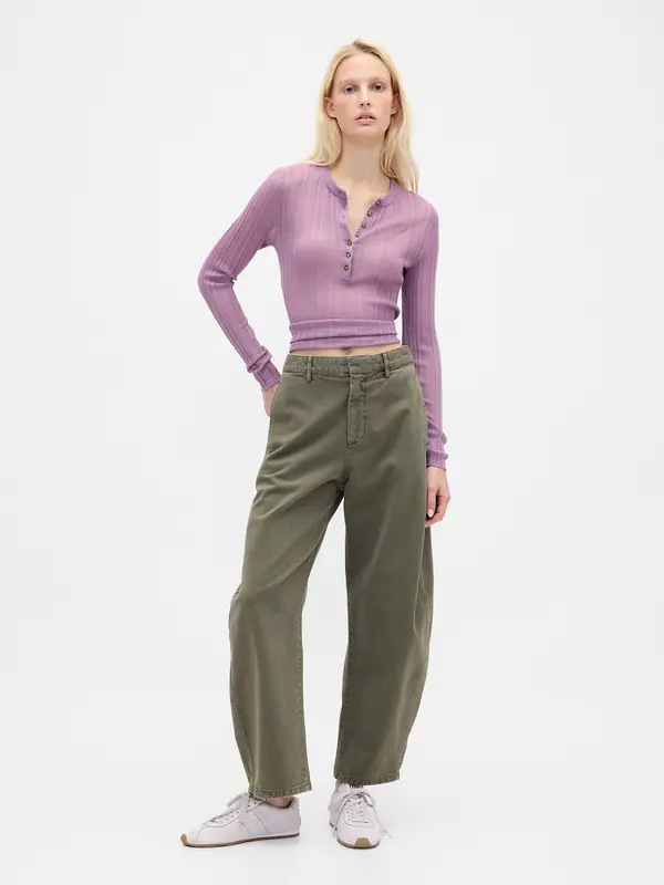 GAP Дамски панталон от твил GAP