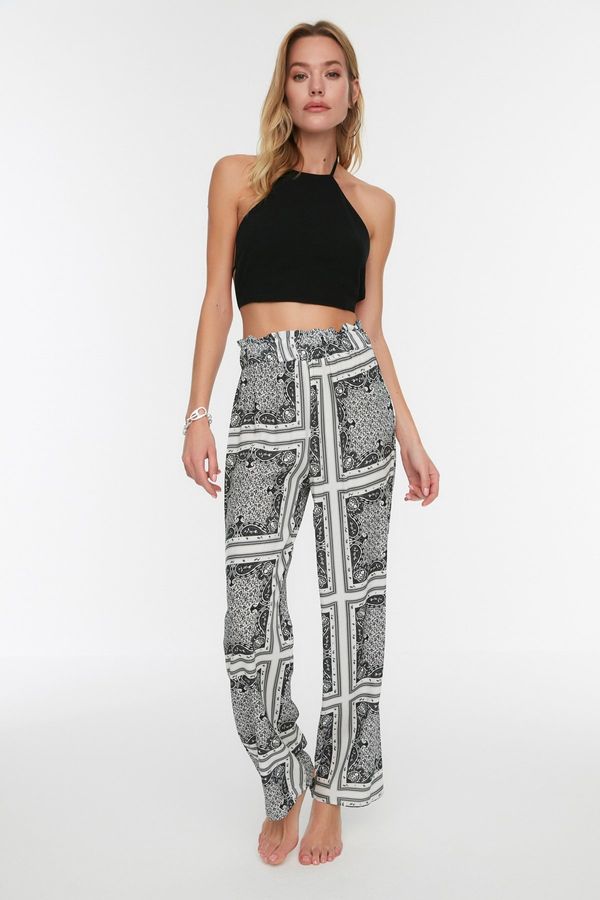 Trendyol Дамски панталон Trendyol Ecru