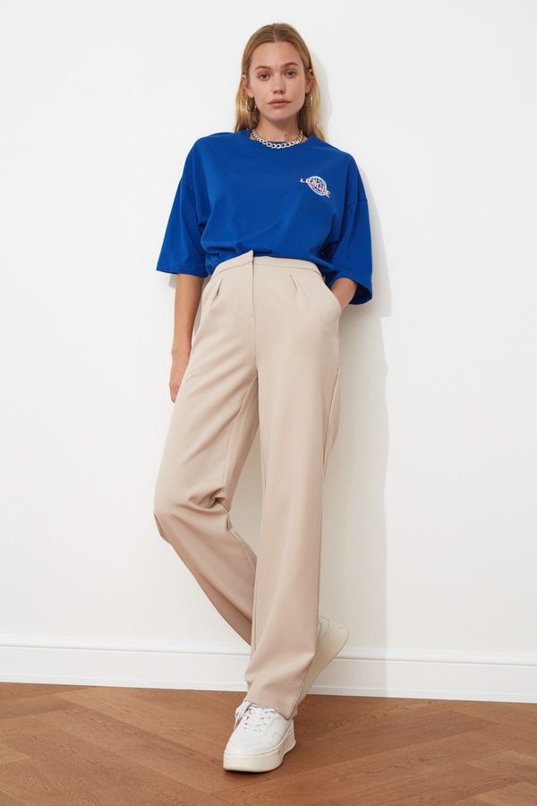 Trendyol Дамски панталон Trendyol Flat Cut