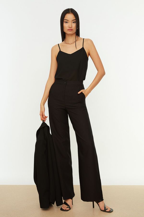 Trendyol Дамски панталон Trendyol Wide cut