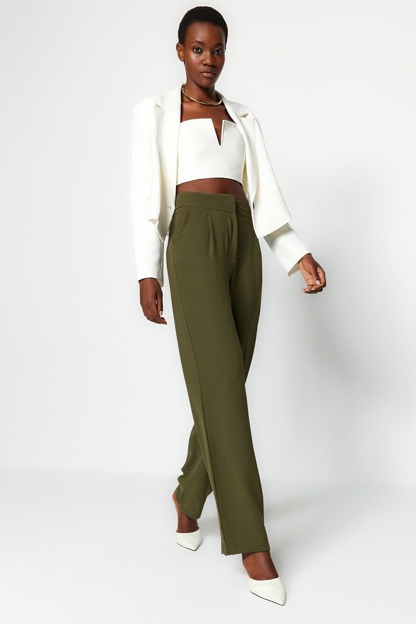 Trendyol Дамски панталон Trendyol Wide cut