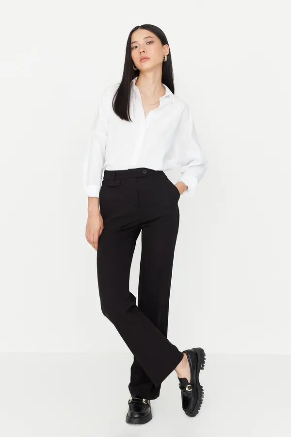 Trendyol Дамски панталон. Trendyol High Waist