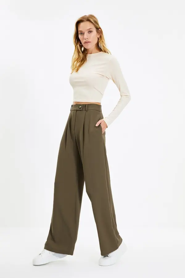 Trendyol Дамски панталон. Trendyol Wide Leg
