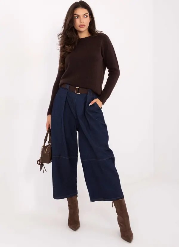 Italy Moda Дамски панталони с широки крачоли