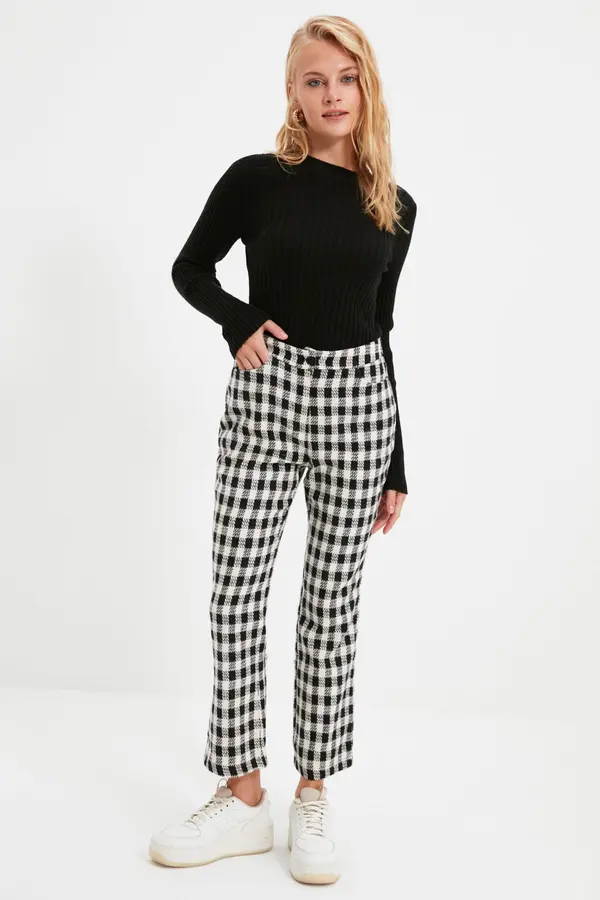 Trendyol Дамски панталони Trendyol Plaid