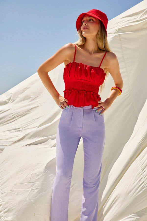 Trendyol Дамски панталони Trendyol Pleated