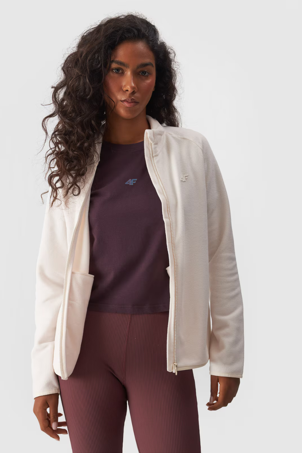 4F Дамски Полар Регуляр С Вратник 4F Кремав 4FWMM00TFL