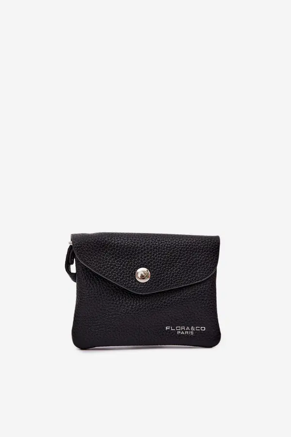 FLORA & CO Дамски портфейл от еко кожа Flora&amp;Co, черен