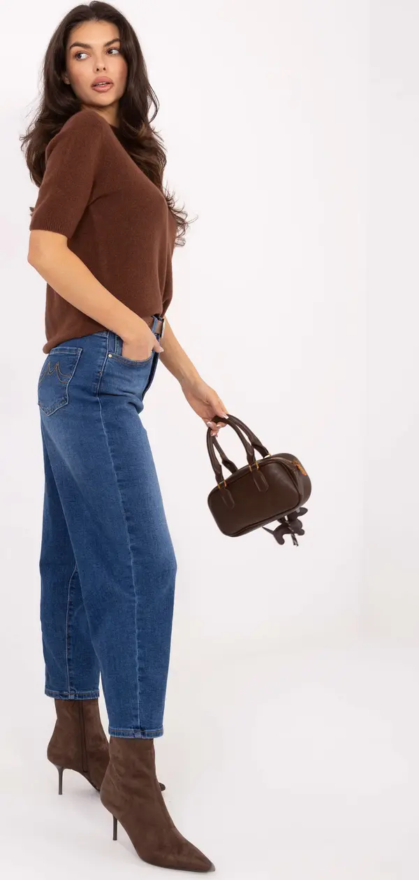 Factory Price Дамски прави дънки в тъмносиньо