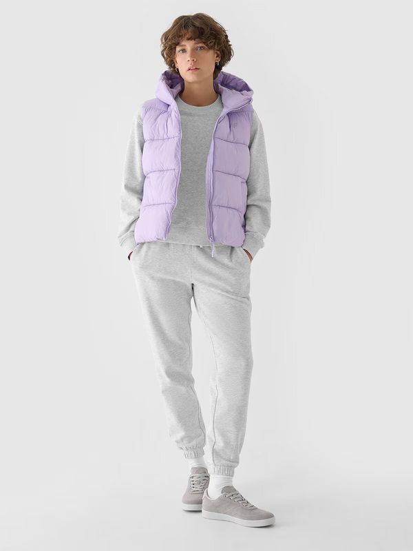 4F Дамски Пухен Безръкавник С Капюшон Лилав 4F 4FWAW24TVJ