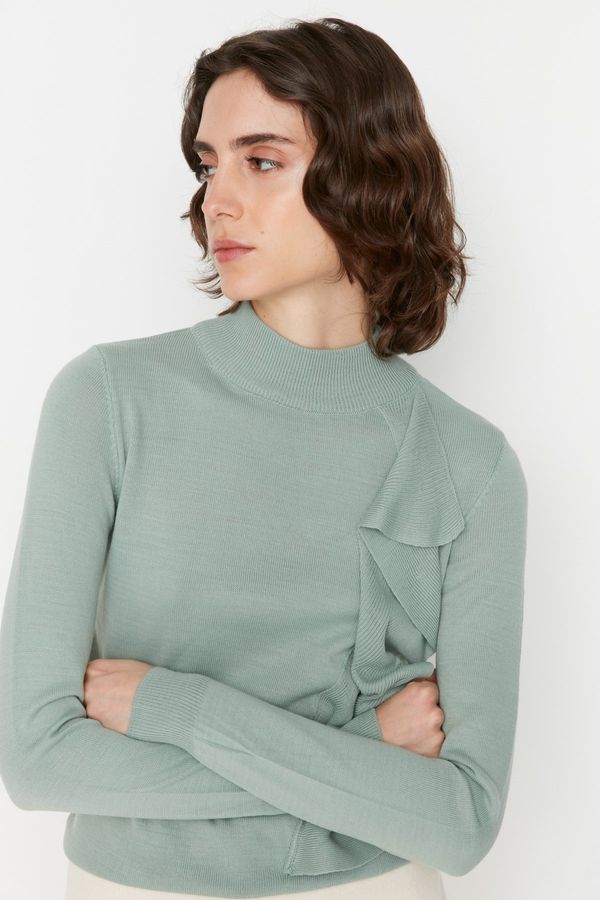 Trendyol Дамски пуловер Trendyol Frill detailed