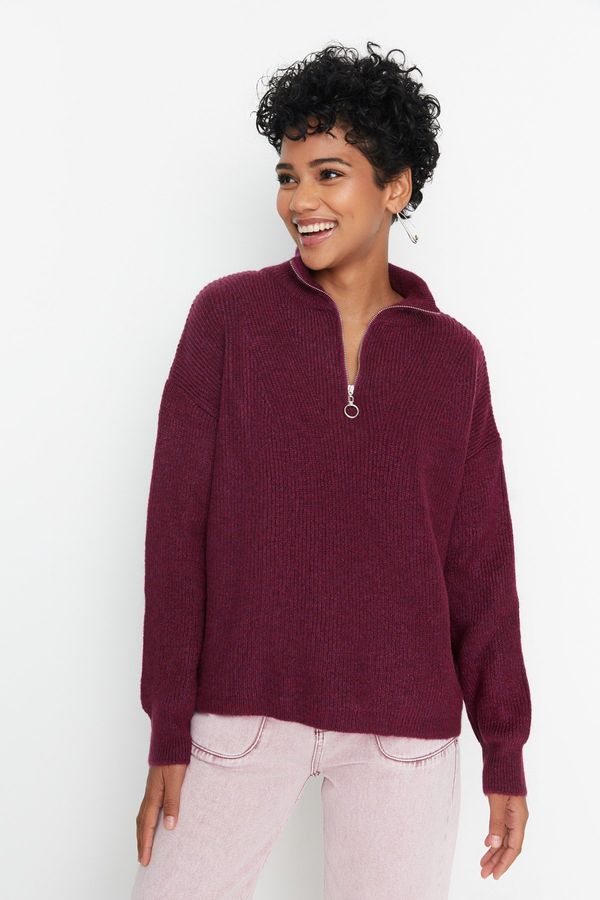 Trendyol Дамски пуловер Trendyol TWOAW20XS0009/ANTHRACİTE