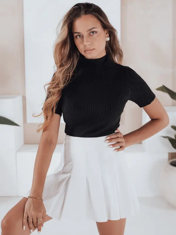 DStreet Дамски раиран пуловер с къс ръкав