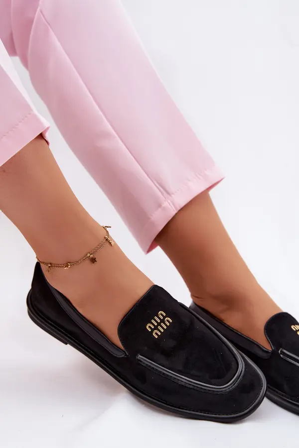 VINCEZA Дамски равни мокасини Vinceza черни