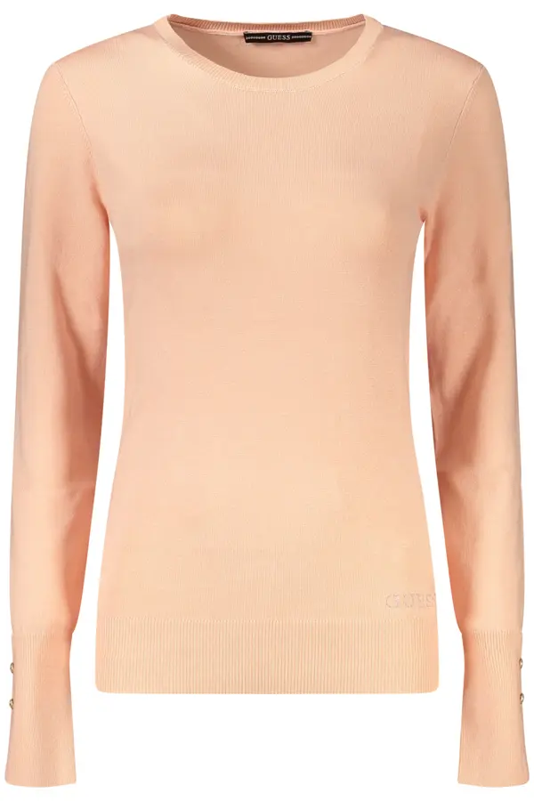 GUESS JEANS Дамски розов пуловер GUESS JEANS