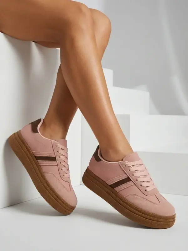 Resti Дамски розови екологични маратонки Flora