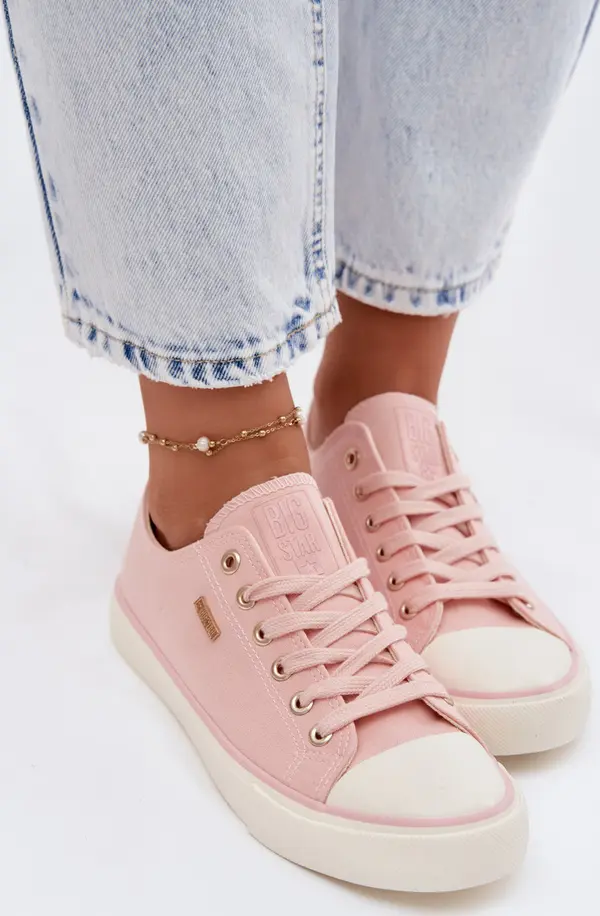 BIG STAR SHOES Дамски розови ниски маратонки Big Star