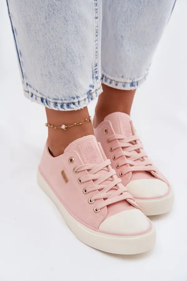 BIG STAR SHOES Дамски розови ниски маратонки Big Star