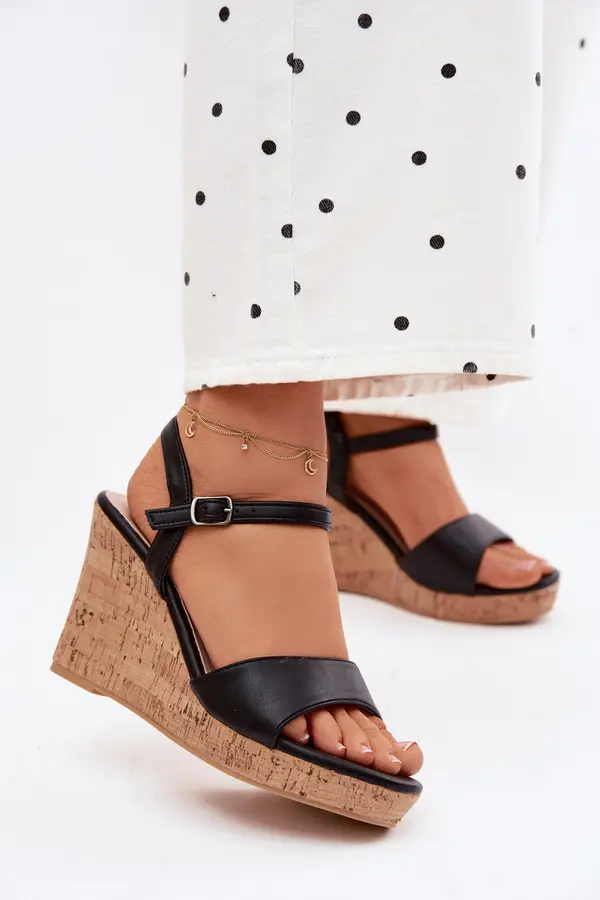 Boto Дамски сандали на платформа Clarabella черни