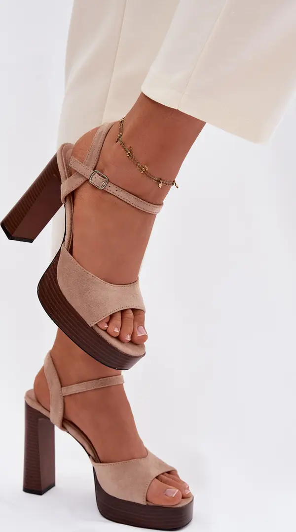 Boto Дамски сандали на платформа, изработени от еко велур