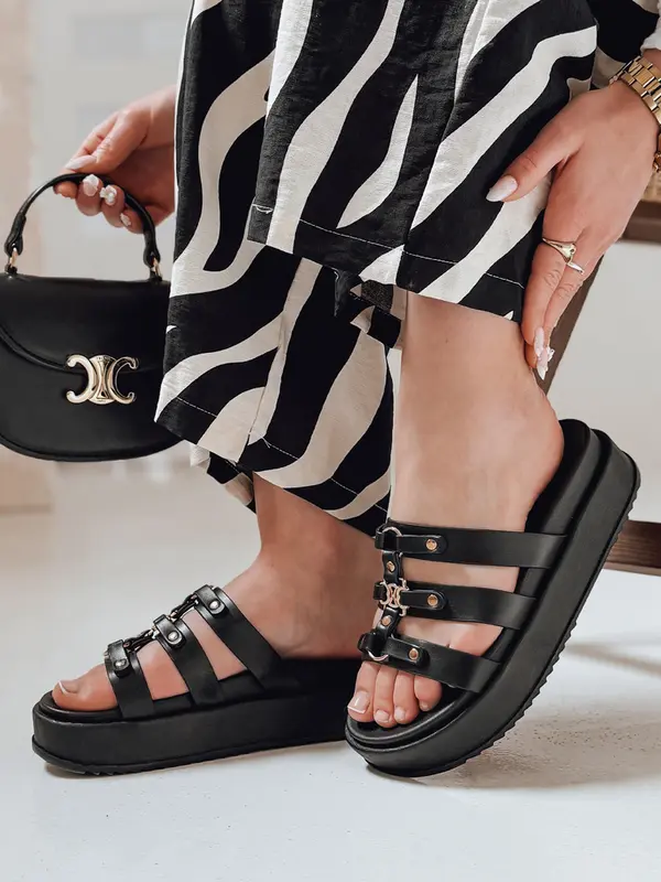 DStreet Дамски сандали на платформа PLATOFI черни