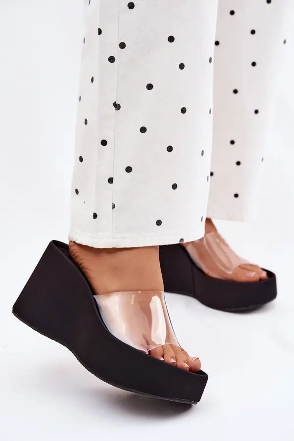 Boto Дамски сандали на платформа с прозрачна каишка