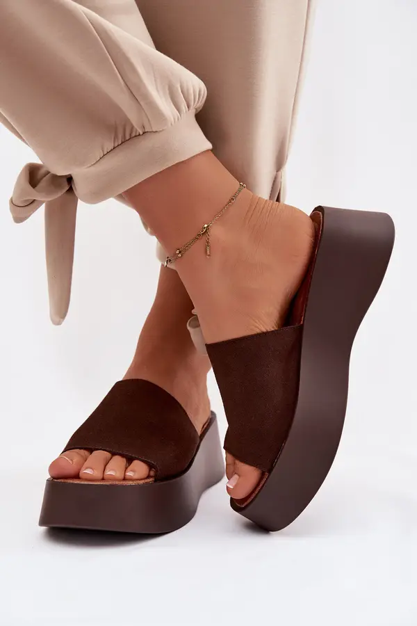 Boto Дамски сандали на платформа шоколад Liorisse