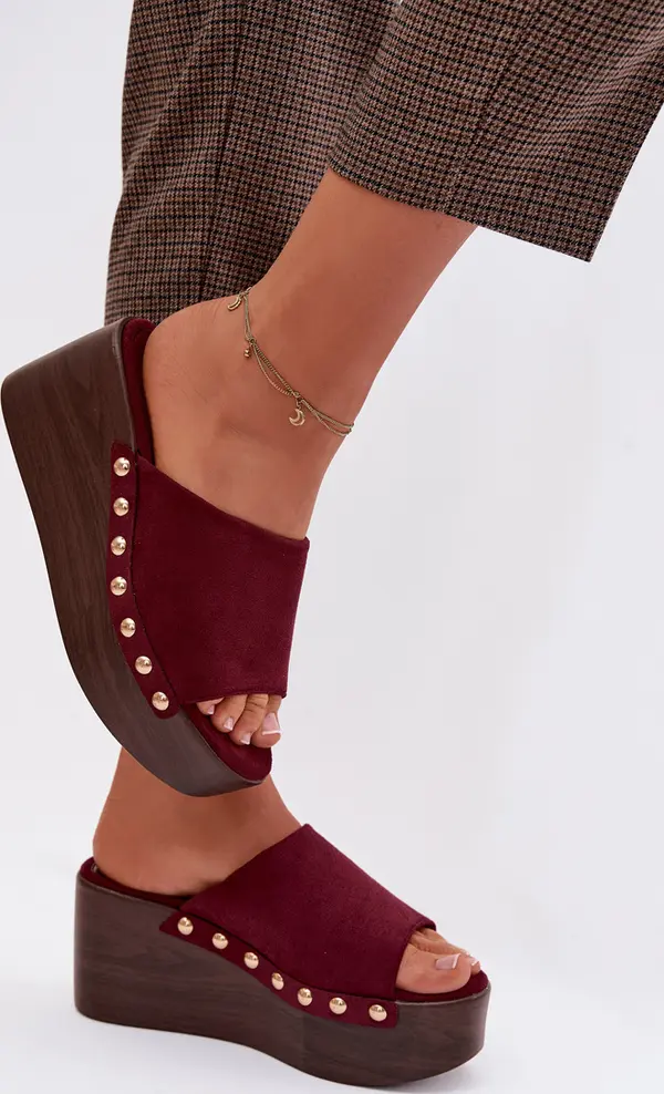 Boto Дамски сандали на платформа със златни катарами