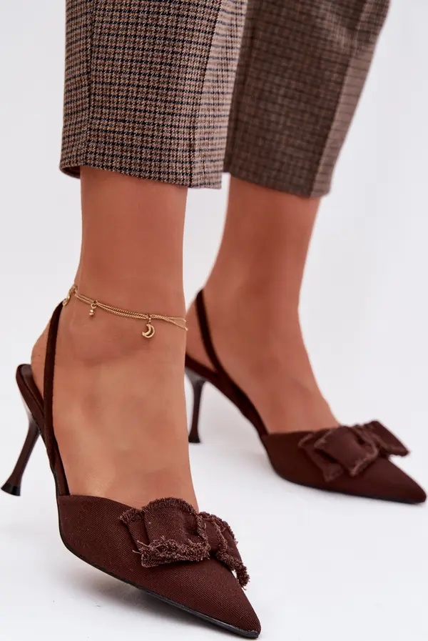 Boto Дамски сандали на висок ток с панделка