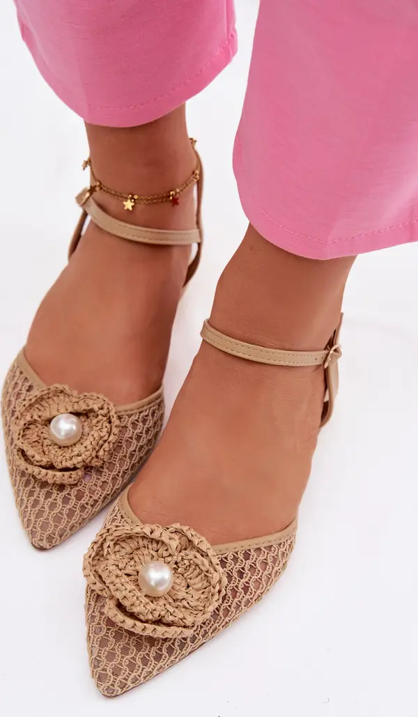 Boto Дамски сандали с декориран блоков ток