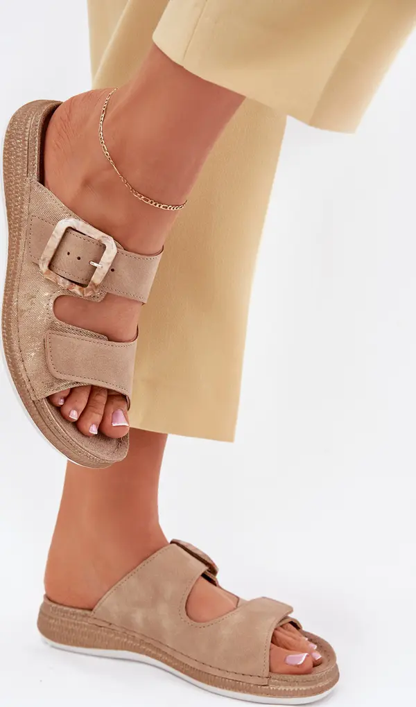 Inblu Дамски Сандали С Катарама И Велкро Бежови INBLU