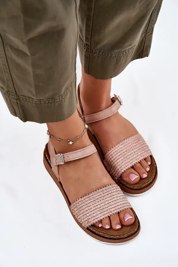 Inblu Дамски Сандали С Плетка На Лента Розови Inblu