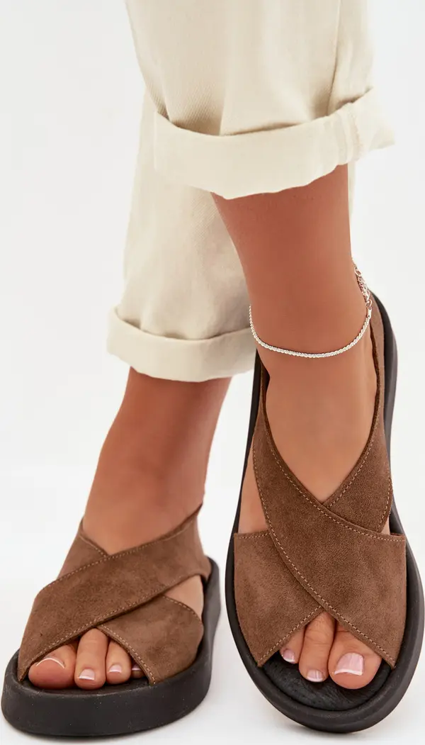 Zazoo Дамски сандали Zazoo 3196 от естествен велур