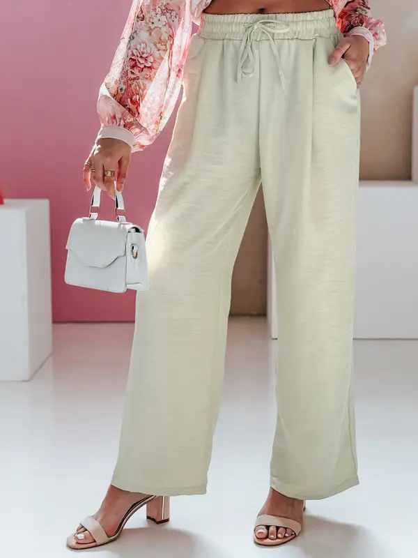 DStreet Дамски широк панталон MILLIVIO каки