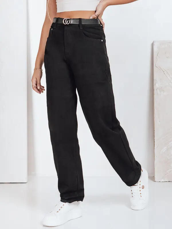 DStreet Дамски широки черни дънки Dstreet