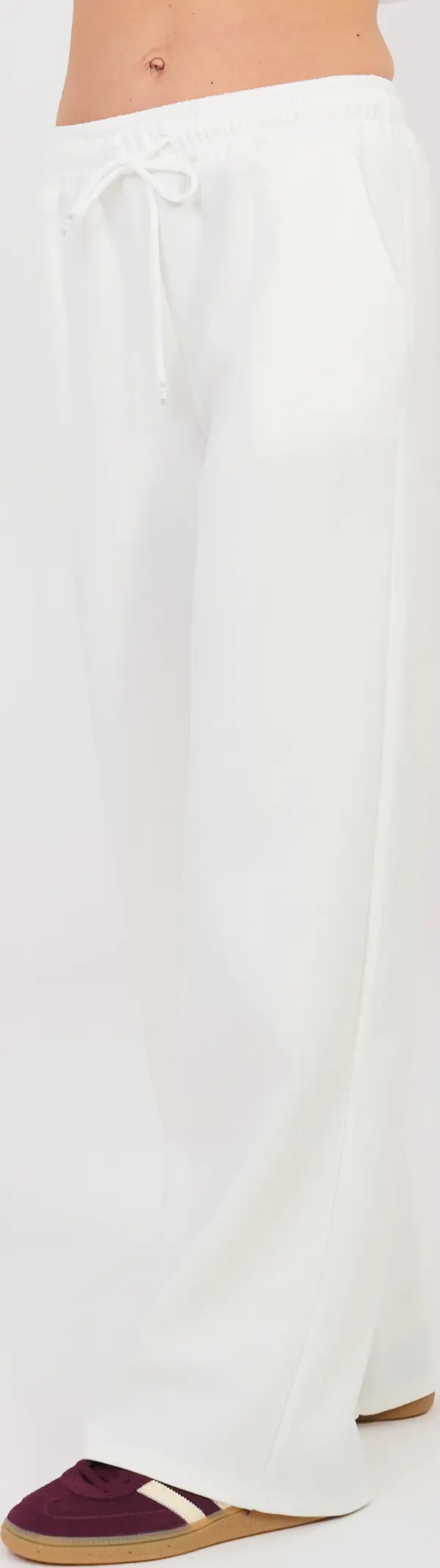 RUE PARIS Дамски широки екрю панталони