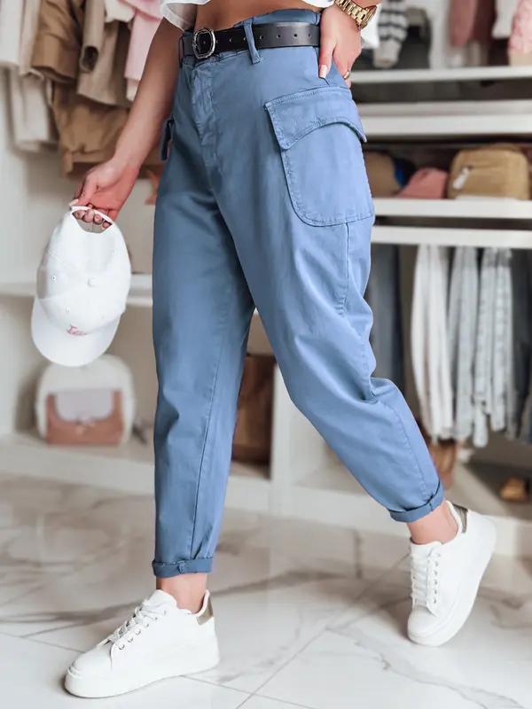 DStreet Дамски широки панталони GOTRENDI сини