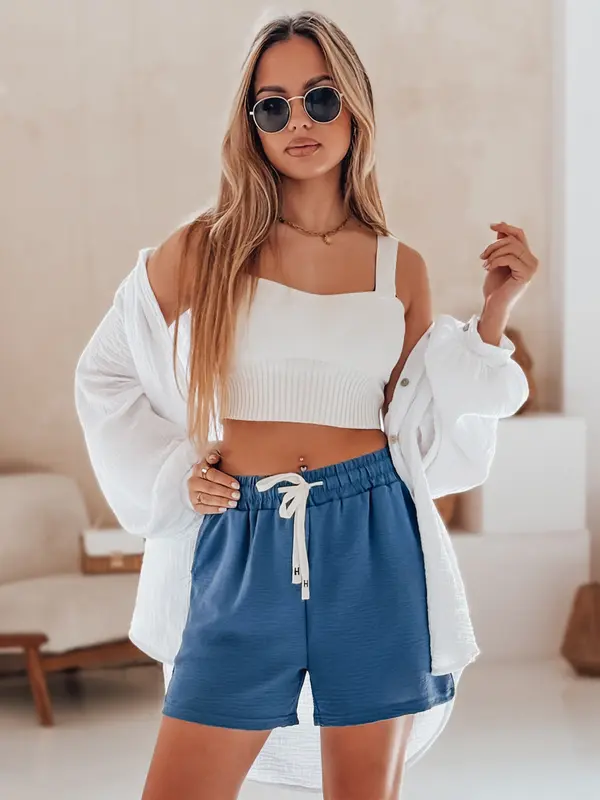 DStreet Дамски шорти HOT VIBE сини